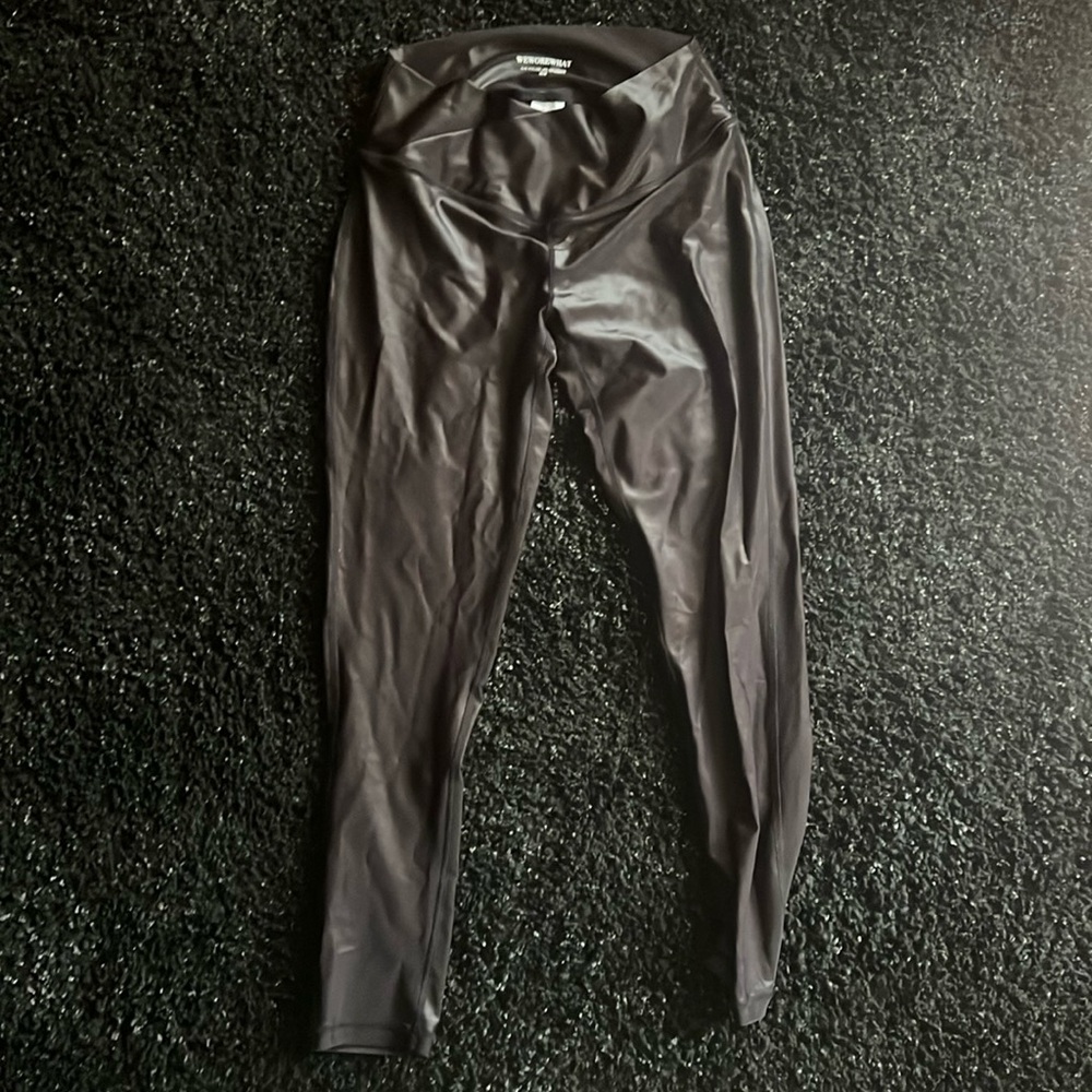 Weworewhat shiny black leggings